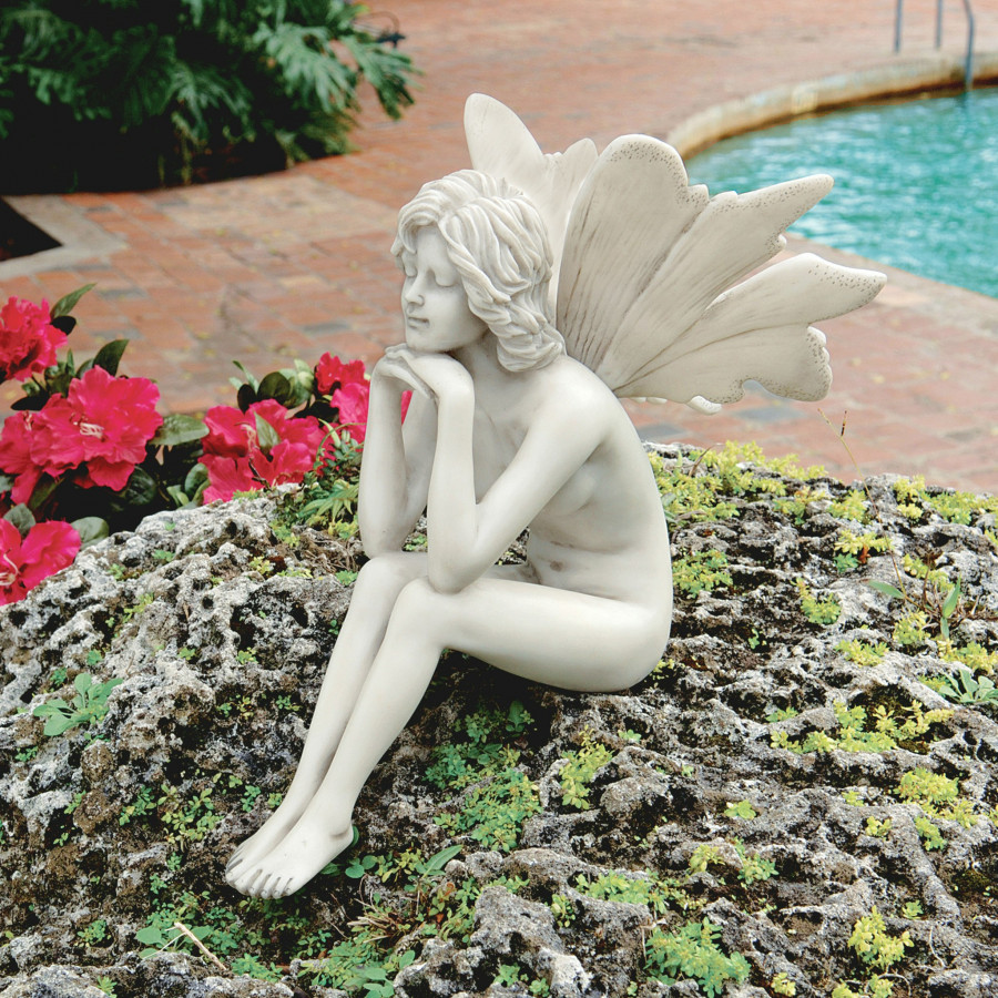 Toscano - The Secret Garden Fairies Pondering Fairy Statue