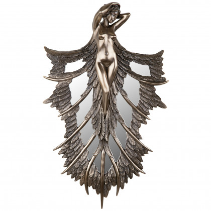 Toscano - Angelic Wings of Nature Mirrored Wall Sculpture