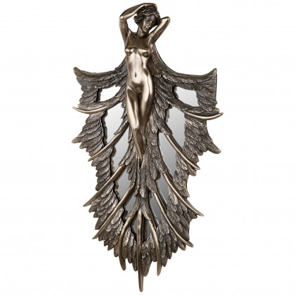 Toscano - Angelic Wings of Nature Mirrored Wall Sculpture