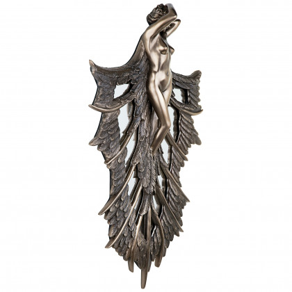 Toscano - Angelic Wings of Nature Mirrored Wall Sculpture