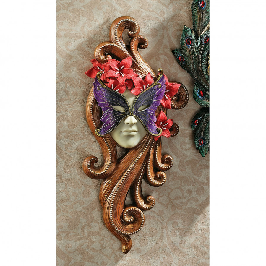 Toscano Masquerade at Carnivale Mask Wall Sculpture - Countess Allessandria