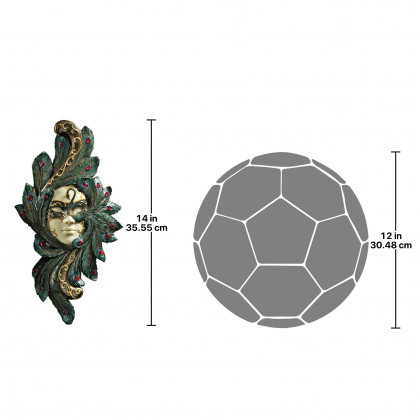 Toscano Masquerade at Carnivale Mask Wall Sculpture - Countess Barletta