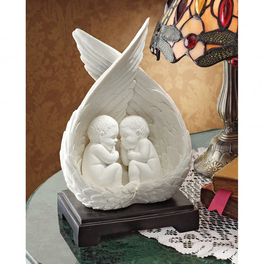 Toscano - Precious Slumber Baby Angel Bonded Marble Statue