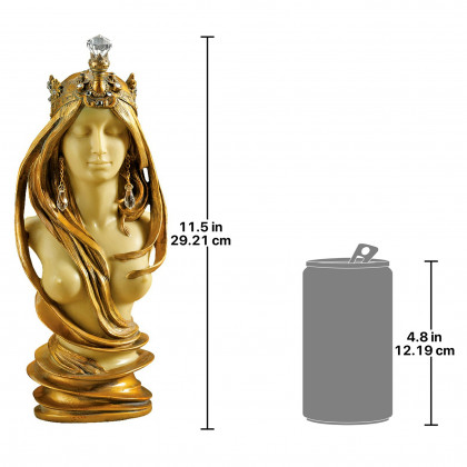 Toscano - Goddess of Nature Female Nude Art Nouveau Sculptural Bust