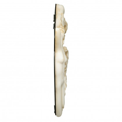 Toscano - Dance of the Nymphs Sculptural Wall Mirror in Ancient Ivory, Designer Resin