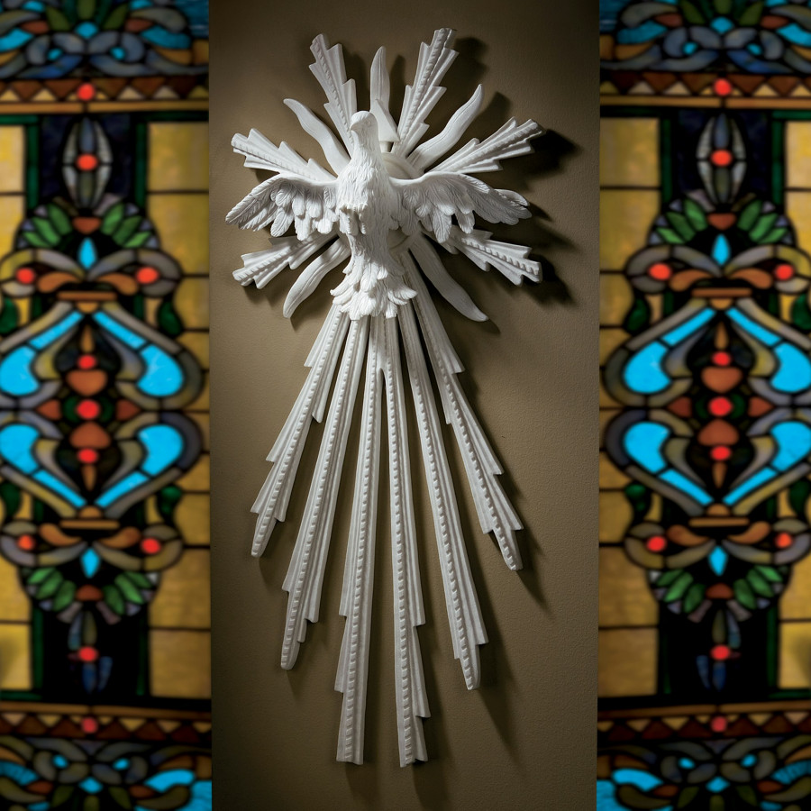 Toscano Holy Spirit Dove of Peace Wall Sculpture - Large