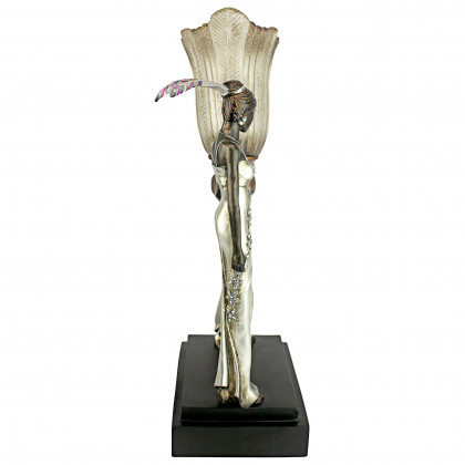 Toscano - Art Deco Peacock Maidens Illuminated Statue