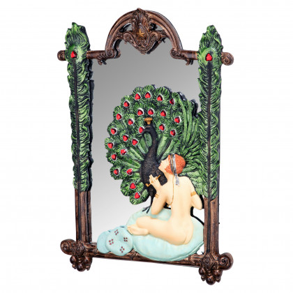 Toscano - Peacock Dreams Mirrored Wall Sculpture