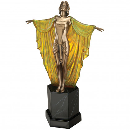 Toscano - Majestic Maiden Art Deco illuminated Statue