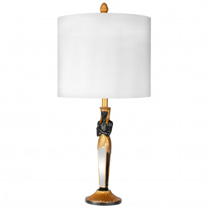 Toscano - Servant to the Egyptian Pharaoh Table Lamp — Black/Gold, Designer Resin