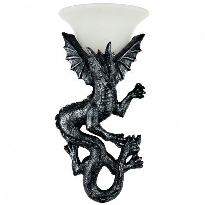 Toscano - Heraldic Dragon of Ravenscraig Castle Lighted Wall Sconce