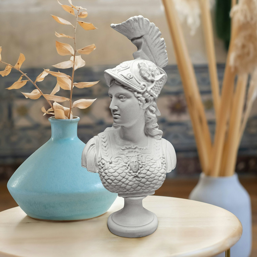 Toscano - Minerva Roman Goddess of Wisdom Bust in Marble/Designer Resin