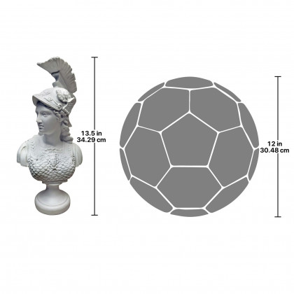 Toscano - Minerva Roman Goddess of Wisdom Bust in Marble/Designer Resin