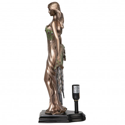 Toscano - Peacock Priestess Tiffany-Style Illuminated Sculpture