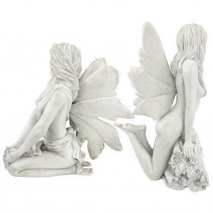 Toscano - Set of 2 The Enchanted Garden Fairies Sculptures
