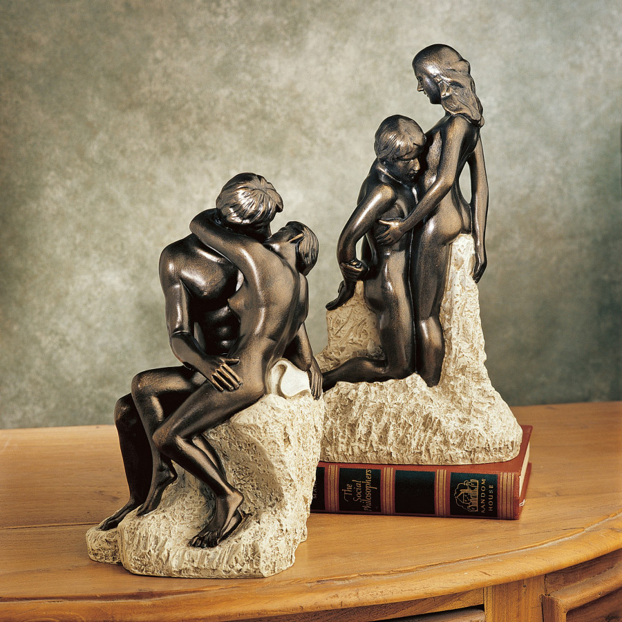 Toscano - Set of 2 The Kiss and Ashore Rodin Statues
