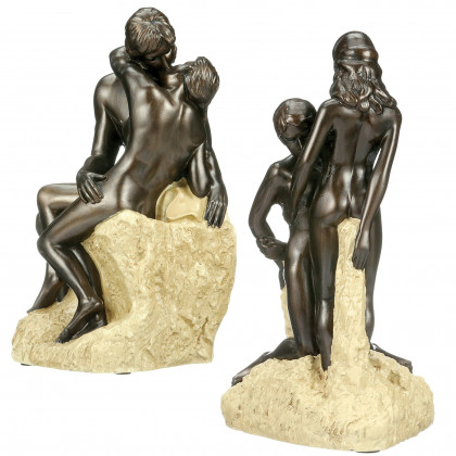 Toscano - Set of 2 The Kiss and Ashore Rodin Statues