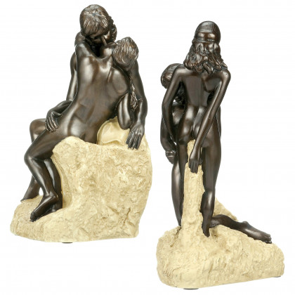Toscano - Set of 2 The Kiss and Ashore Rodin Statues
