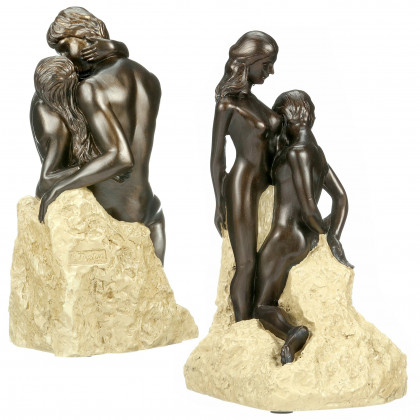 Toscano - Set of 2 The Kiss and Ashore Rodin Statues