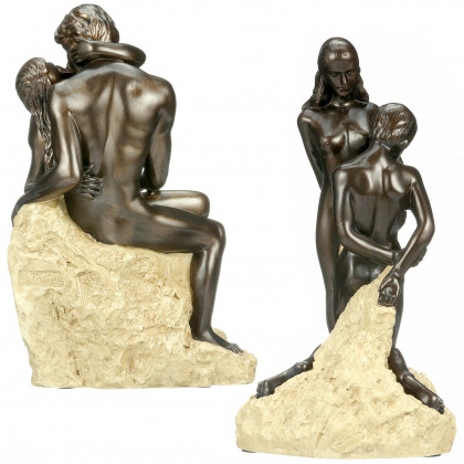Toscano - Set of 2 The Kiss and Ashore Rodin Statues