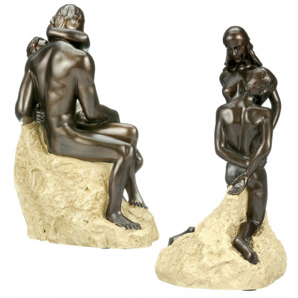 Toscano - Set of 2 The Kiss and Ashore Rodin Statues