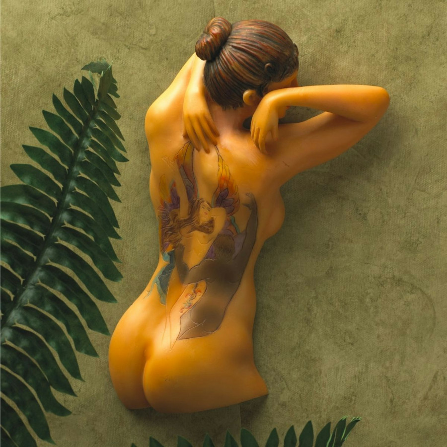 Toscano - Fairy Maiden Tattooed Woman Wall Sculpture