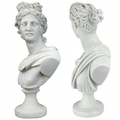 Toscano - Set of 2 Diana of Versailles and Apollo Belvedere Bonded Marble Greek Bust Statues