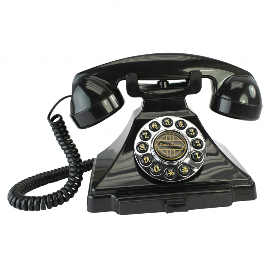 Toscano - Film Noir 1928 Reproduction Telephone in Black