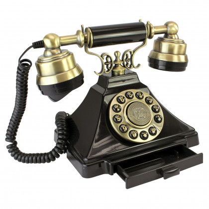 Toscano - Royal Victoria 1938 Reproduction Telephone in Black