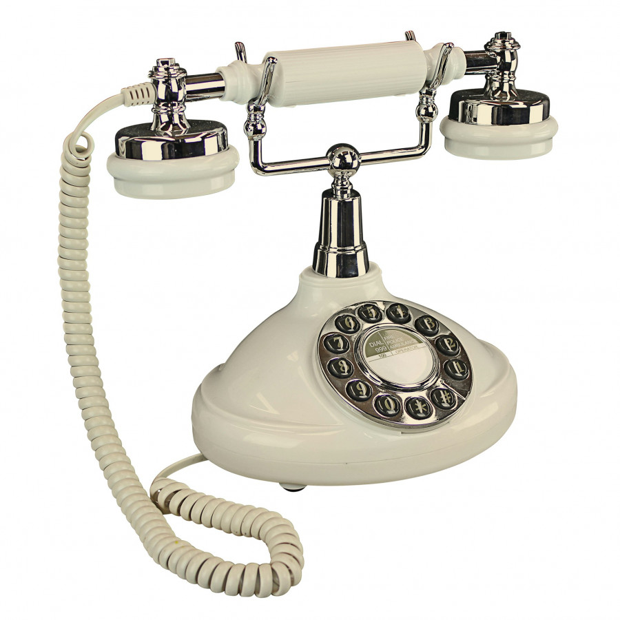 Toscano - Brittany Neophone 1929 Rotary Reproducion Telephone in White