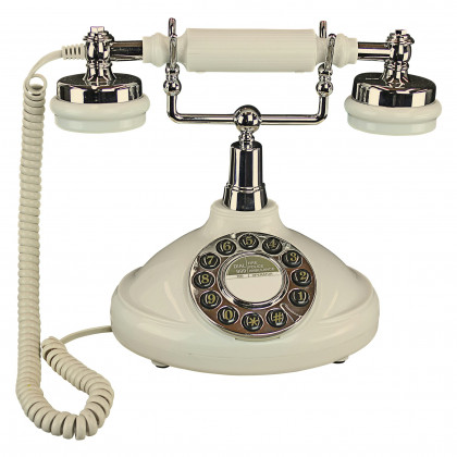 Toscano - Brittany Neophone 1929 Rotary Reproducion Telephone in White