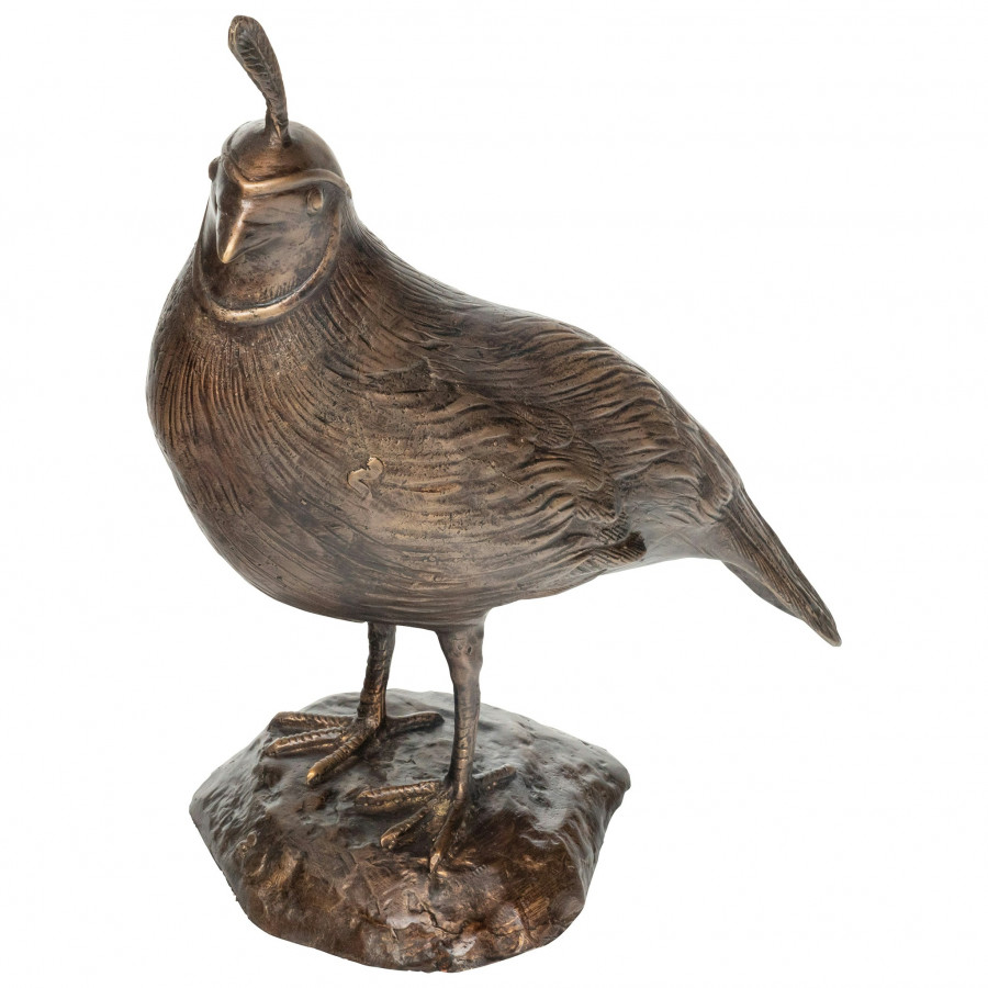 Toscano California Quail Solid Garden Statue - Male