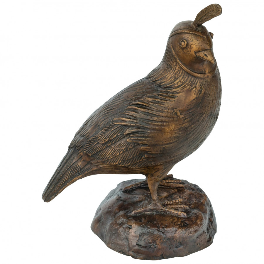 Toscano California Quail Solid Garden Statue - Female