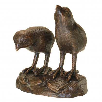 Toscano - Set of 4 California Quail Solid Garden Statues