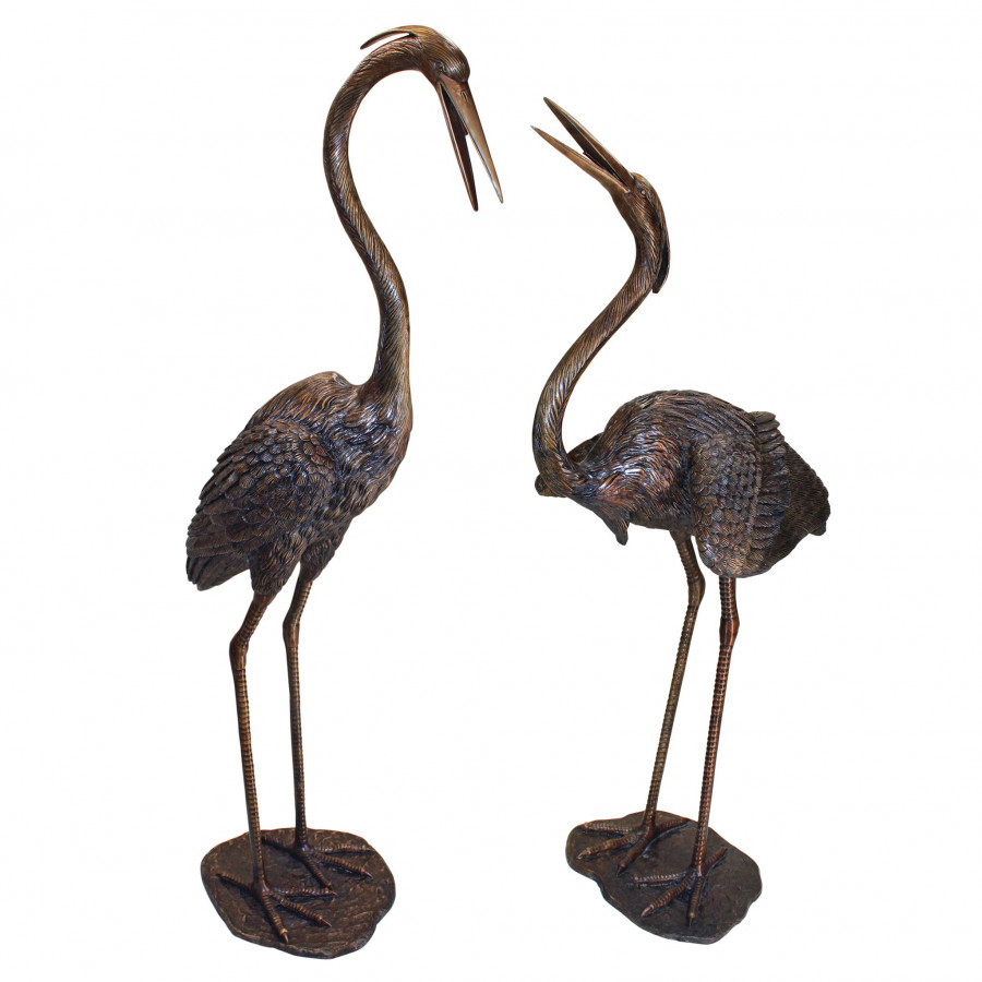 Toscano - Set of 2 Grande Heron Garden Statues