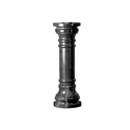Toscano Charcoal Solid Medium Column - Black, Marble
