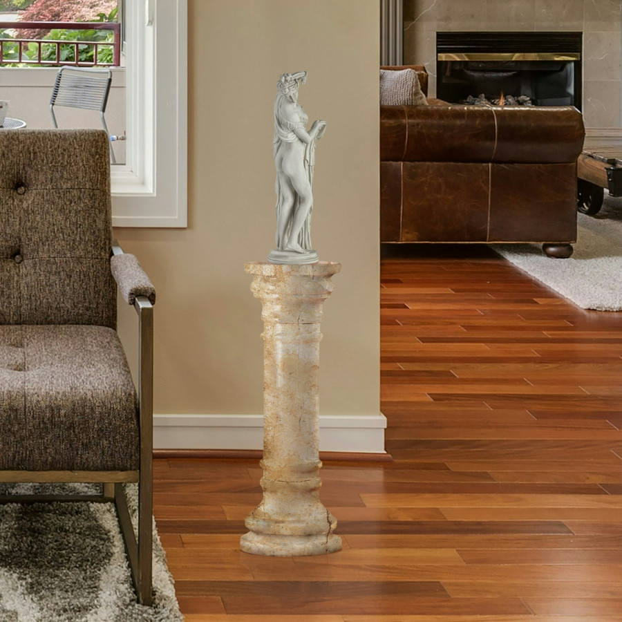 Toscano Verona Solid Medium Column - Beige, Marble
