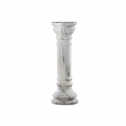Toscano Solid Medium Column - White, Marble