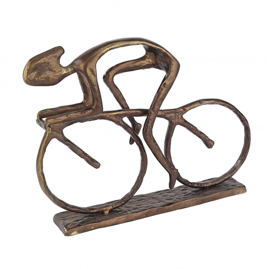 Toscano - The Champion Cyclist Cast Metal Bike Racer Statue