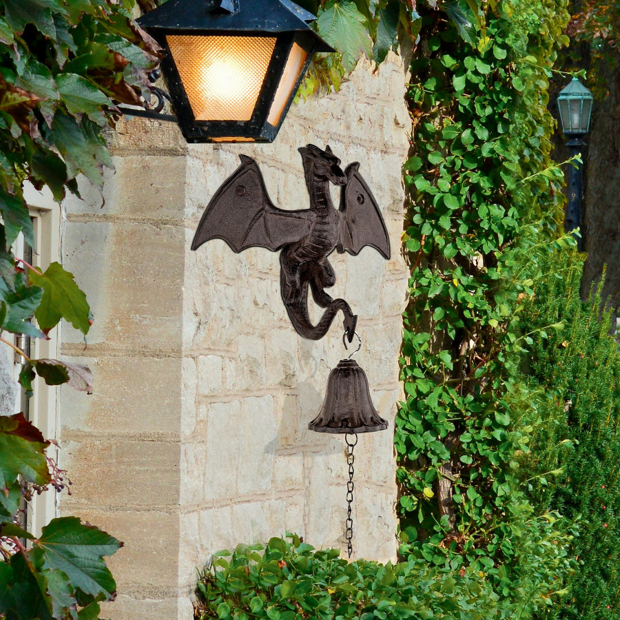 Toscano - Castle Dragon Gothic Bell in Iron