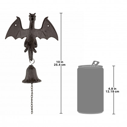 Toscano - Castle Dragon Gothic Bell in Iron