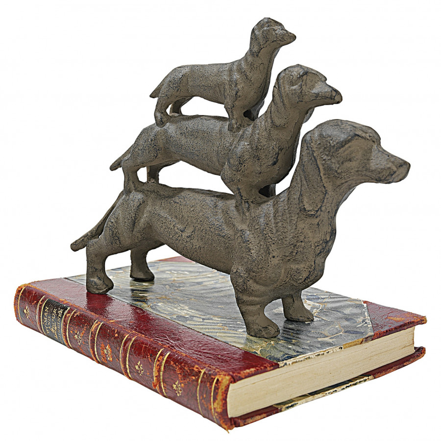 Toscano - Stacked Hot Dogs Dachshund Statue