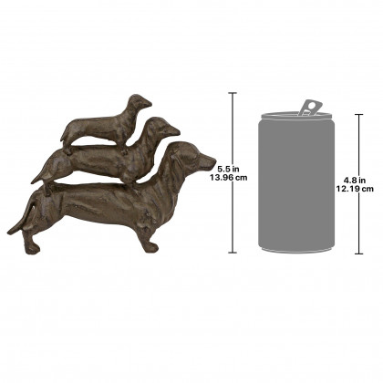 Toscano - Stacked Hot Dogs Dachshund Statue