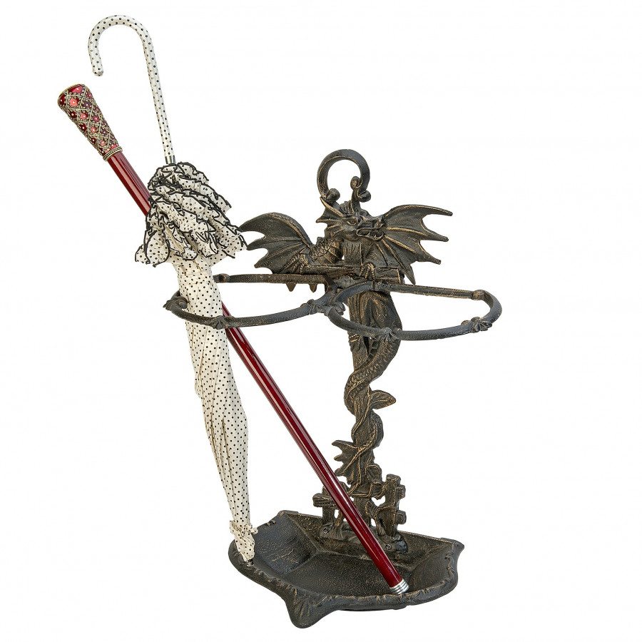 Toscano - Wyvern Dragon Iron Walking Stick Holder