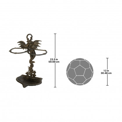 Toscano - Wyvern Dragon Iron Walking Stick Holder