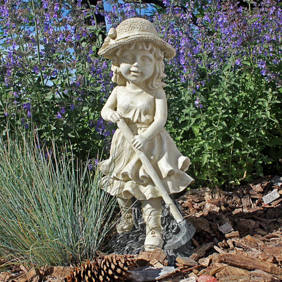 Toscano Young Gardener Girl Rebecca Statue - Medium