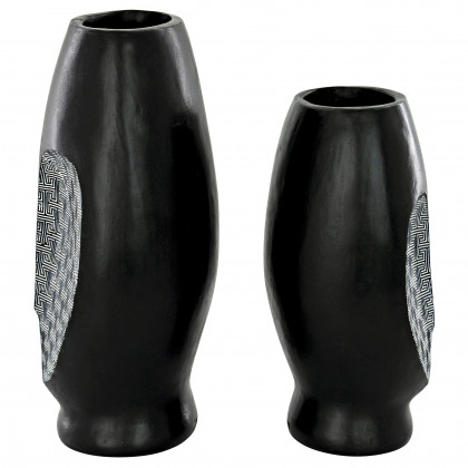 Toscano - Set of Contemporary Cubist African Mask Sculptural Vase