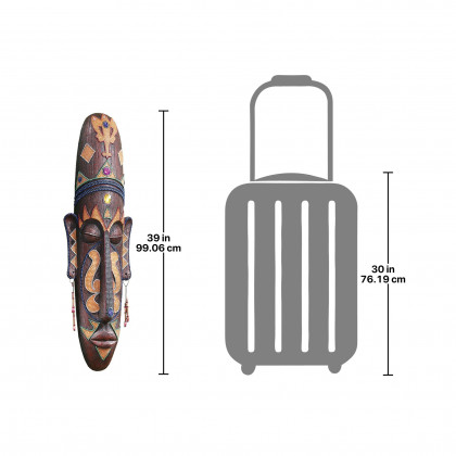 Toscano - Grand Scale African Tribal Mask Wall Sculpture