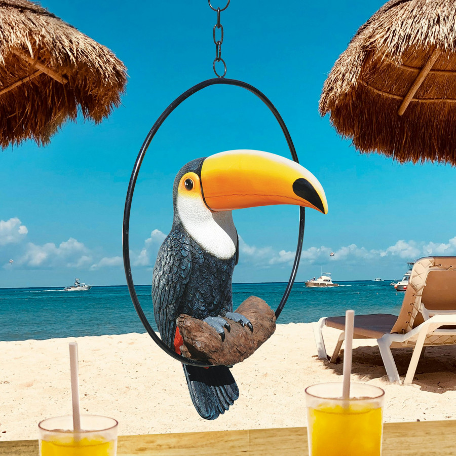 Toscano - Touco the Tropical Toucan Sculpture on Ring Perch
