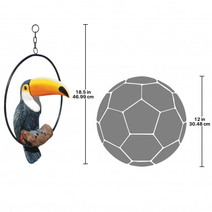 Toscano - Touco the Tropical Toucan Sculpture on Ring Perch